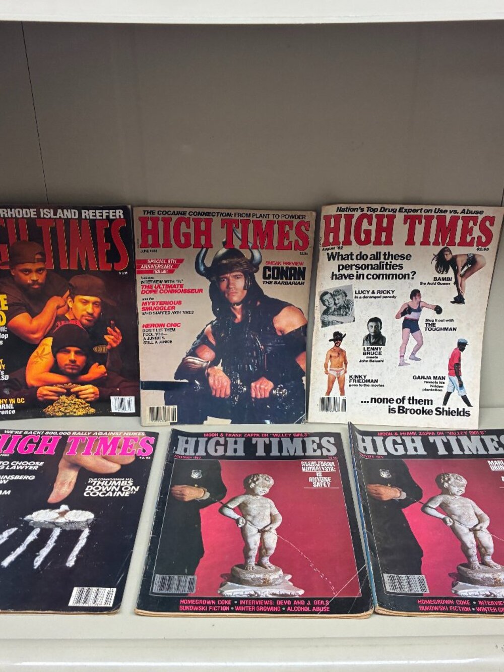 Vintage High Times Magazine Lot of 6 1982 1992 Conan Schwarzenegger Cypress Hill